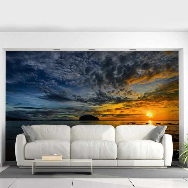 Sunset Wallpaper Decals - Peel Stick Nature Photo Self Adhesive Mural Wall Paper Decal