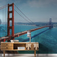 California Golden Gate Bridge Wallpaper Sticker - Wall Cover Art San Francisco Vinyl Print Room Decal