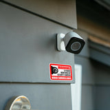 Product presentation view of 10x Video Camera Surveillance Warning Sign Pack.