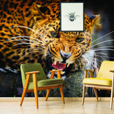 Jaguar Wallpaper Vinyl Decal Decor - Home Bedroom Peel And Stick Removable Art Wall Paper Sticker