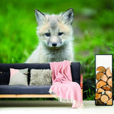Alternate product presentation of Cute Little Fox Wallpaper Decor Decal.