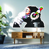 Printed vinyl decal artwork showing headphones wall sticker