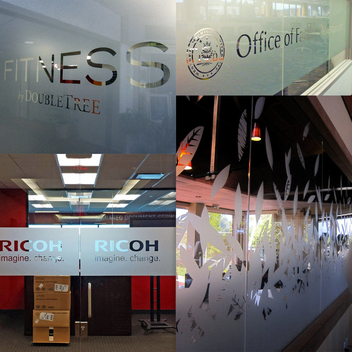 Alternate product presentation of Custom Frosted Window Film Sticker.