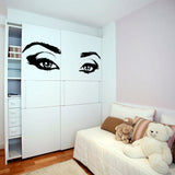 Alternate gallery view of Woman Eyes Sticker Bedroom Wall Decor For Women.
