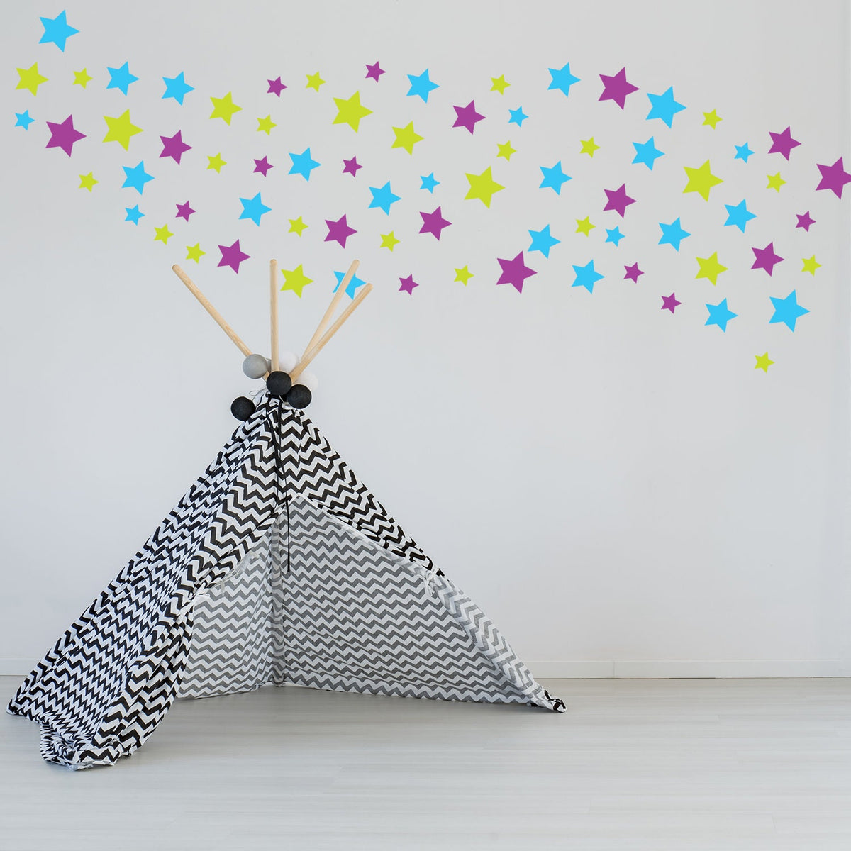 Additional product view of 60x Stars Decor Wall Decals For Nursery.