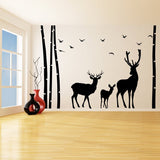 Alternate product presentation of Deer & Moose Wildlife Wall Decal.