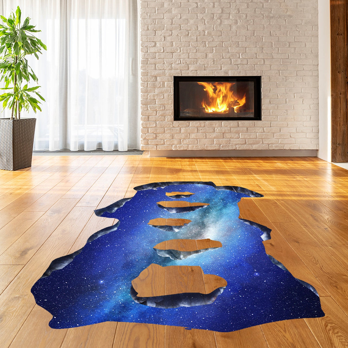 Additional product detail of 3D Floor Space Portal Hole Decal.