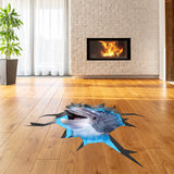 Additional product view of 3d Floor Dolphin Decal.