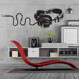 Music Wall Decal Decor - Vinyl Dj Headphones Sticker For Teen Boy Room