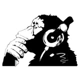 Printed vinyl decal artwork showing headphones wall sticker
