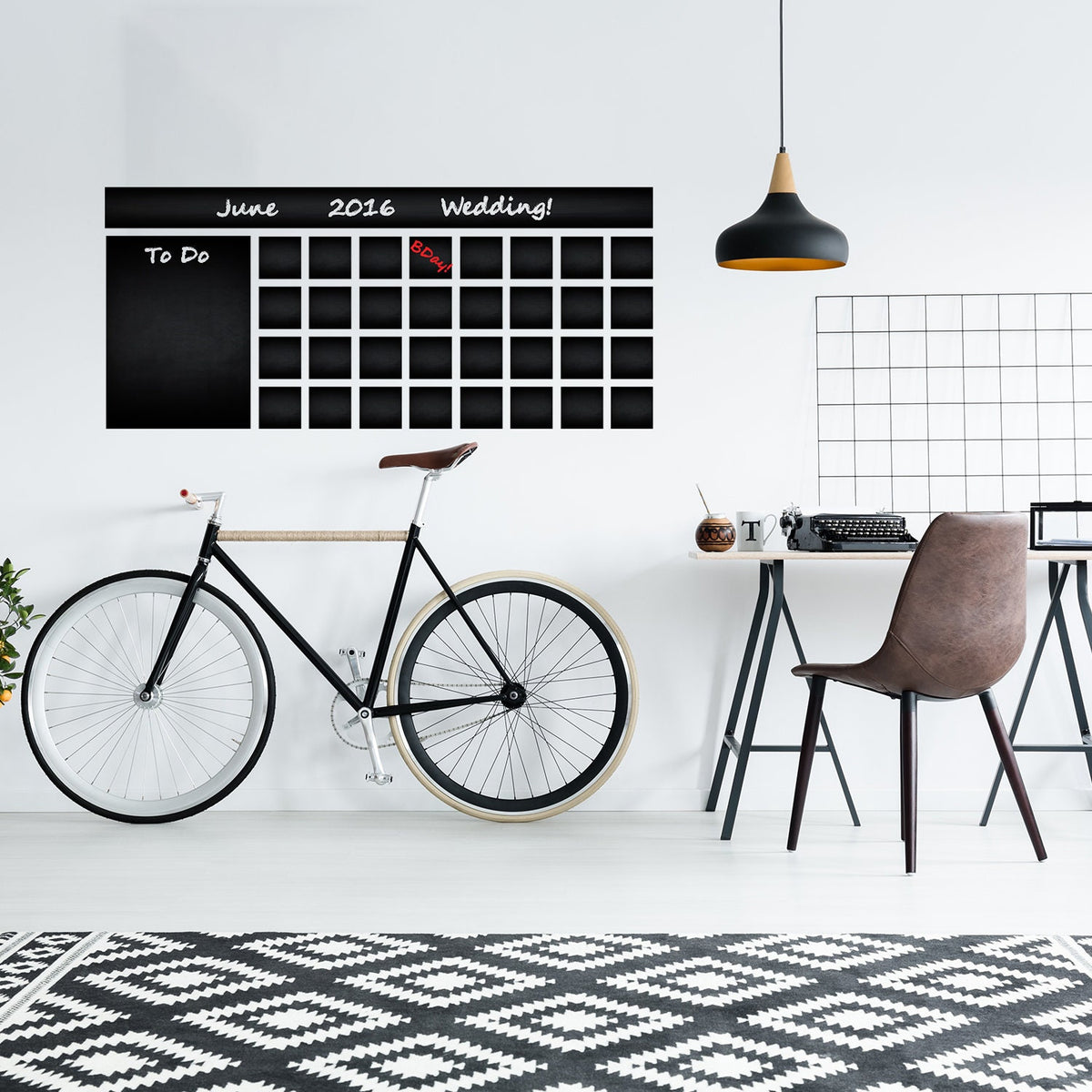 Product gallery view of Chalkboard Wall Planner Blackboard Kitchen Sticker.