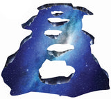 3D Floor Space Portal Hole Decal - Galaxy Art Sticker Decor For Kid Teen Living Room Bathroom.