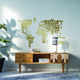 World Map Wall Decal - Large Vinyl Sticker Of The Giant Travel Globe For Bedroom Living Room Decor