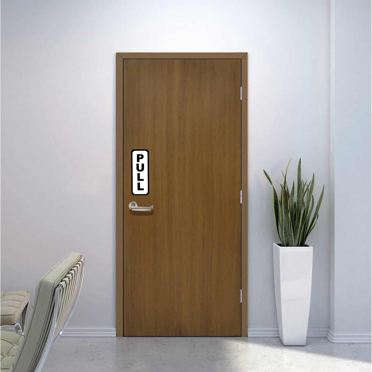 Alternate product presentation of 4x Push Pull Door Vertical Sticker Sign For To Open And Close.