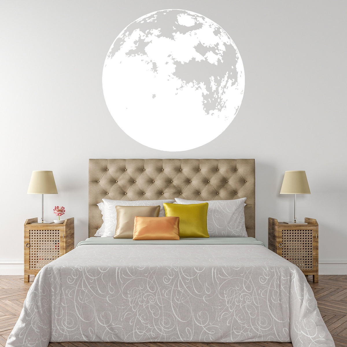 Product presentation view of Glow In The Dark Moon Wall Sticker.