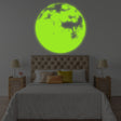 Glow In The Dark Moon Wall Sticker - Glowing Ceiling Decal For Kid Room Bedroom The Light Decor