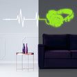 Glow In Dark Headphone Vinyl Wall Sticker - Night Light Music Art Dj Decal
