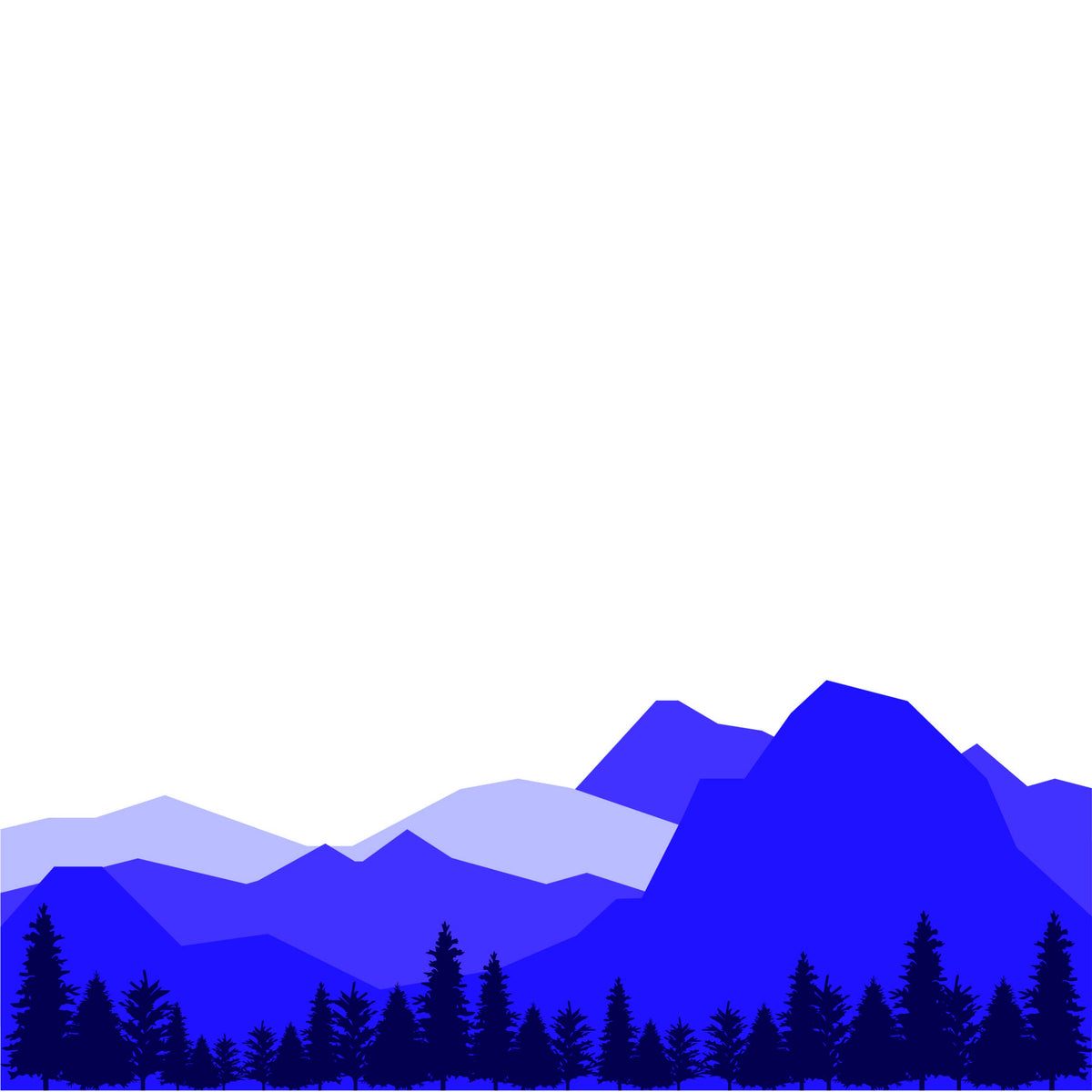 Mountain Wall Decal - Mountains Vinyl Sticker Decor For Nursery Baby Kid Boy Room.