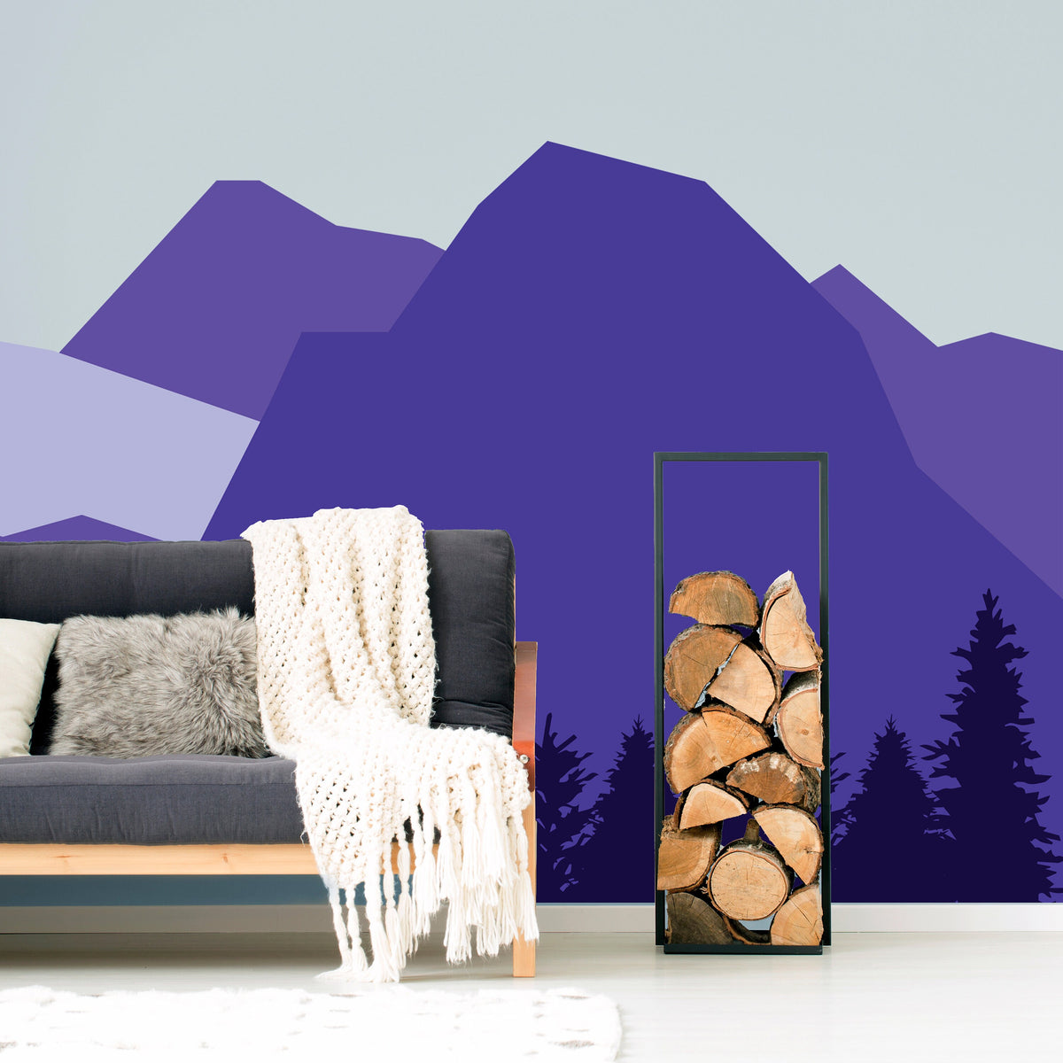 Product presentation view of Mountain Wall Decal.