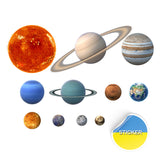 Alternate product view of Glow In The Dark Planet Wall Decals.
