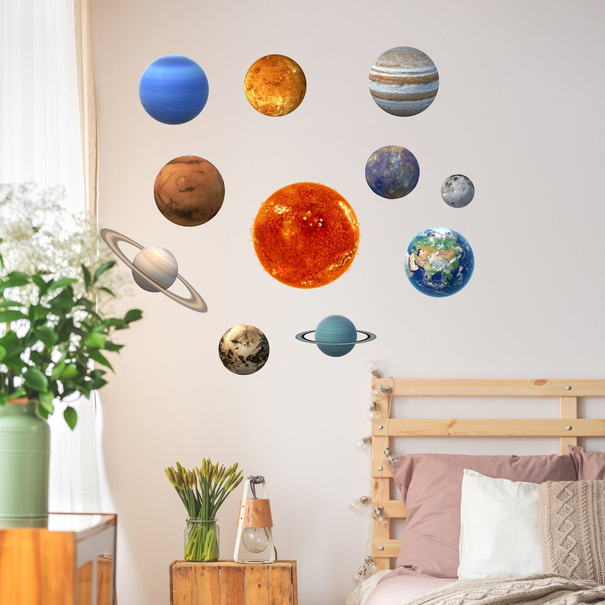 Additional product detail of Glow In The Dark Planet Wall Decals.