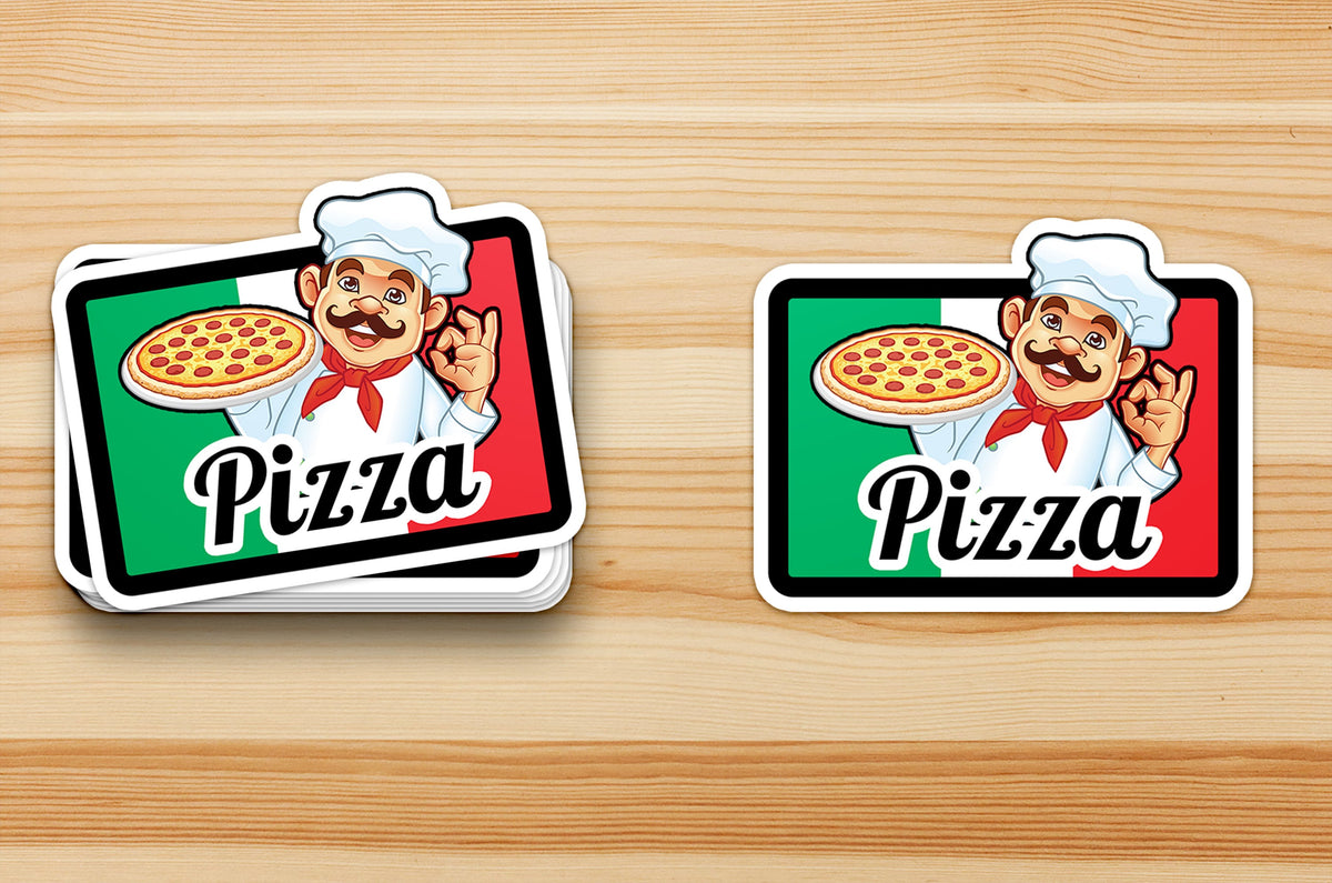 Alternate product presentation of Laminated Personalized Kiss Die Cut Stickers.