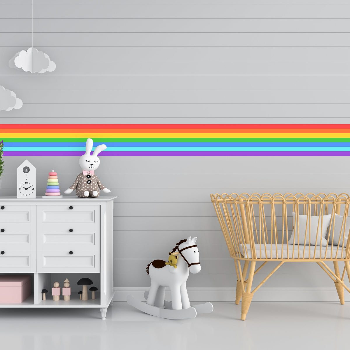 Additional product detail of Rainbow Stripe Sticker.