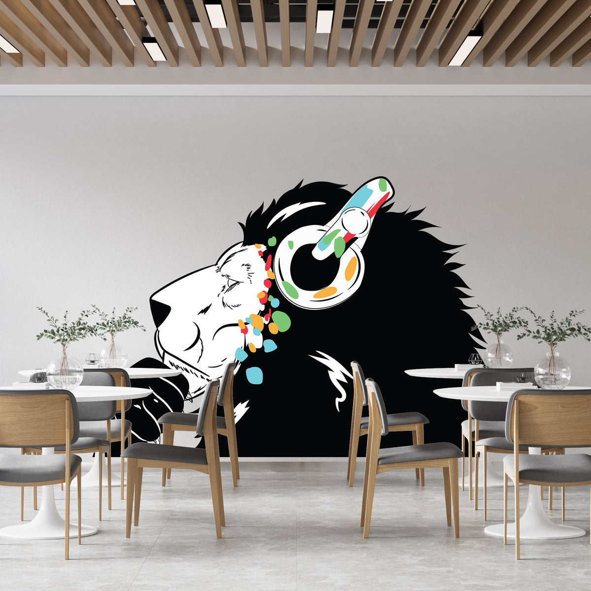 Additional product presentation of Lion Wall Sticker.