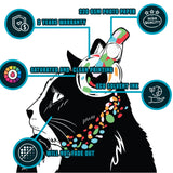 Product gallery view of Cat in Headphones Stickers.