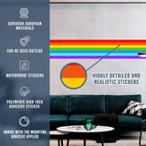 Alternate product view of Rainbow Stripe Sticker.