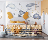 Printed vinyl decal artwork showing the whale artwork shown in this product’s gallery