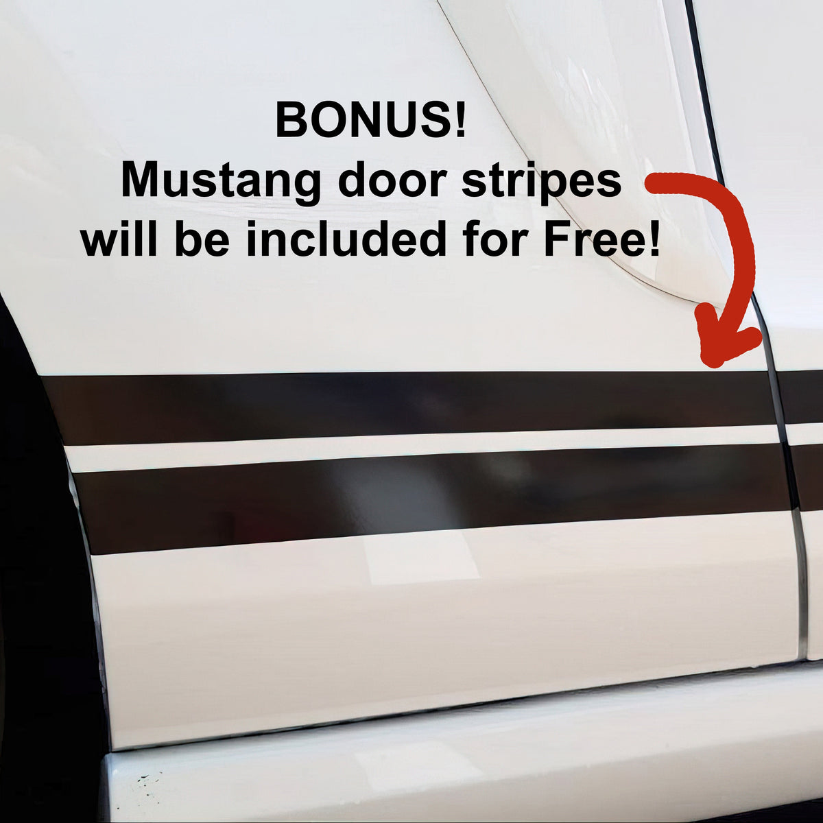 Product view of Two Lines Racing Stripes Car Stickers.