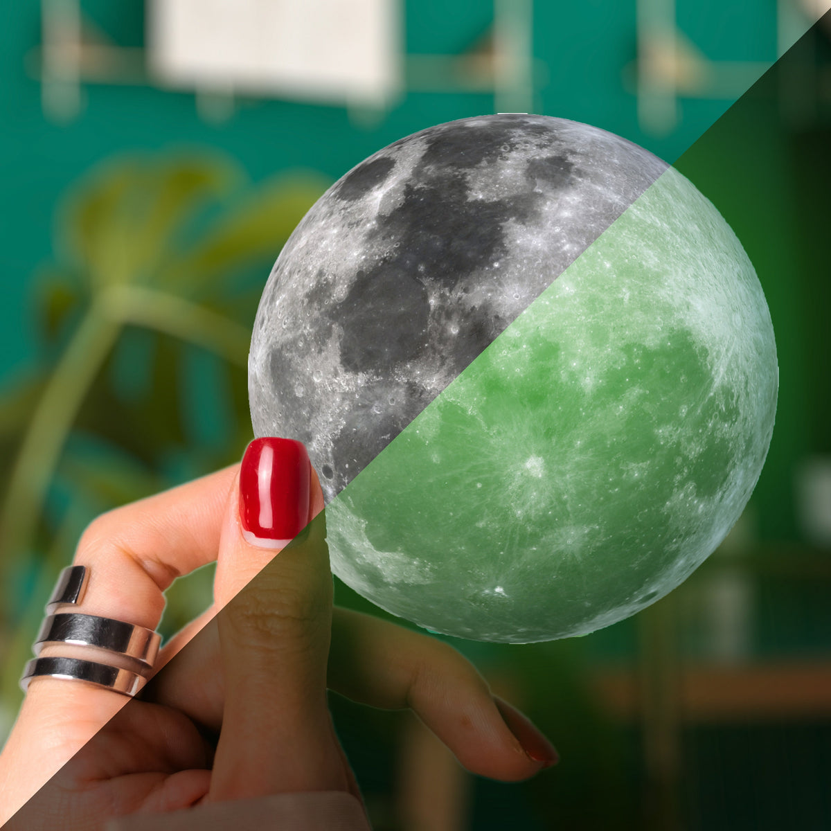 Glow in The Dark Laptop Vinyl Decal - Glowing Full Moon Sticker