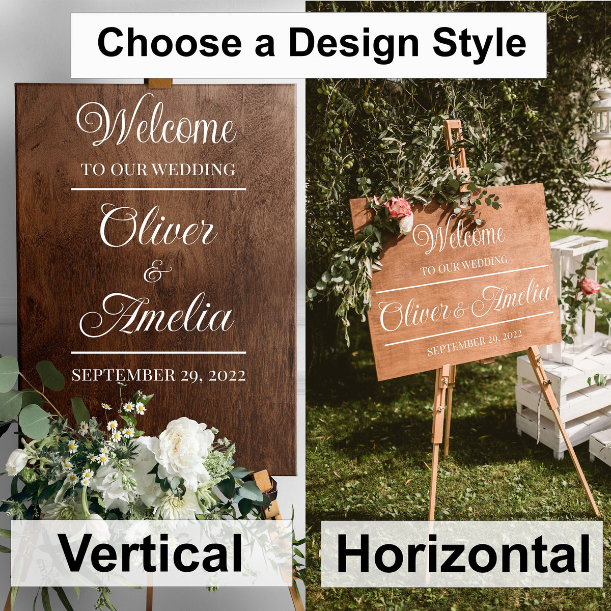 Additional product view of Welcome To Our Wedding Sign Decal.