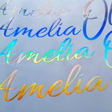 Product gallery view of Personalised Vinyl Name Decals.