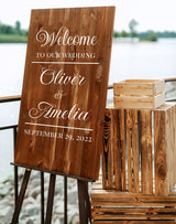 Product detail view of Welcome To Our Wedding Sign Decal.
