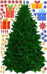 Large Christmas Tree Wall Sticker featuring green Christmas tree composition