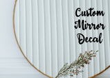Product presentation view of Custom Mirror Decal.
