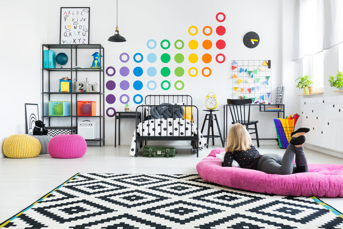 Additional product view of 36x Rainbow Circle Wall Decals.