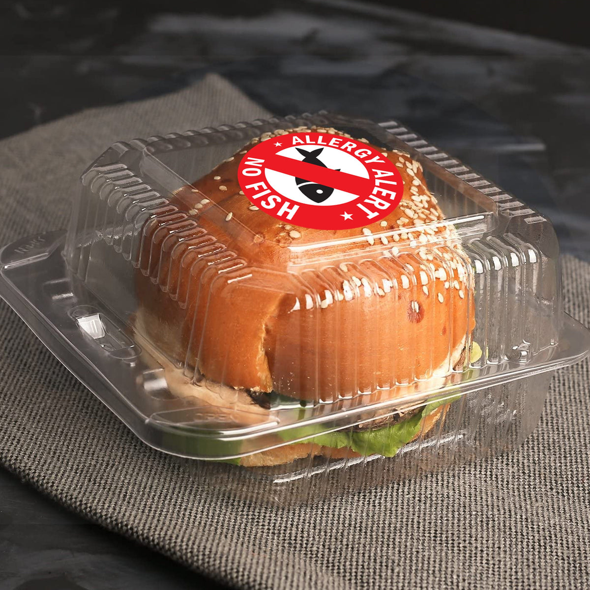 Product detail view of 24x No Fish Allergy Alert Sticker.
