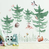 Product detail view of Forest Animals and Trees Wall Decal for Kids Room.