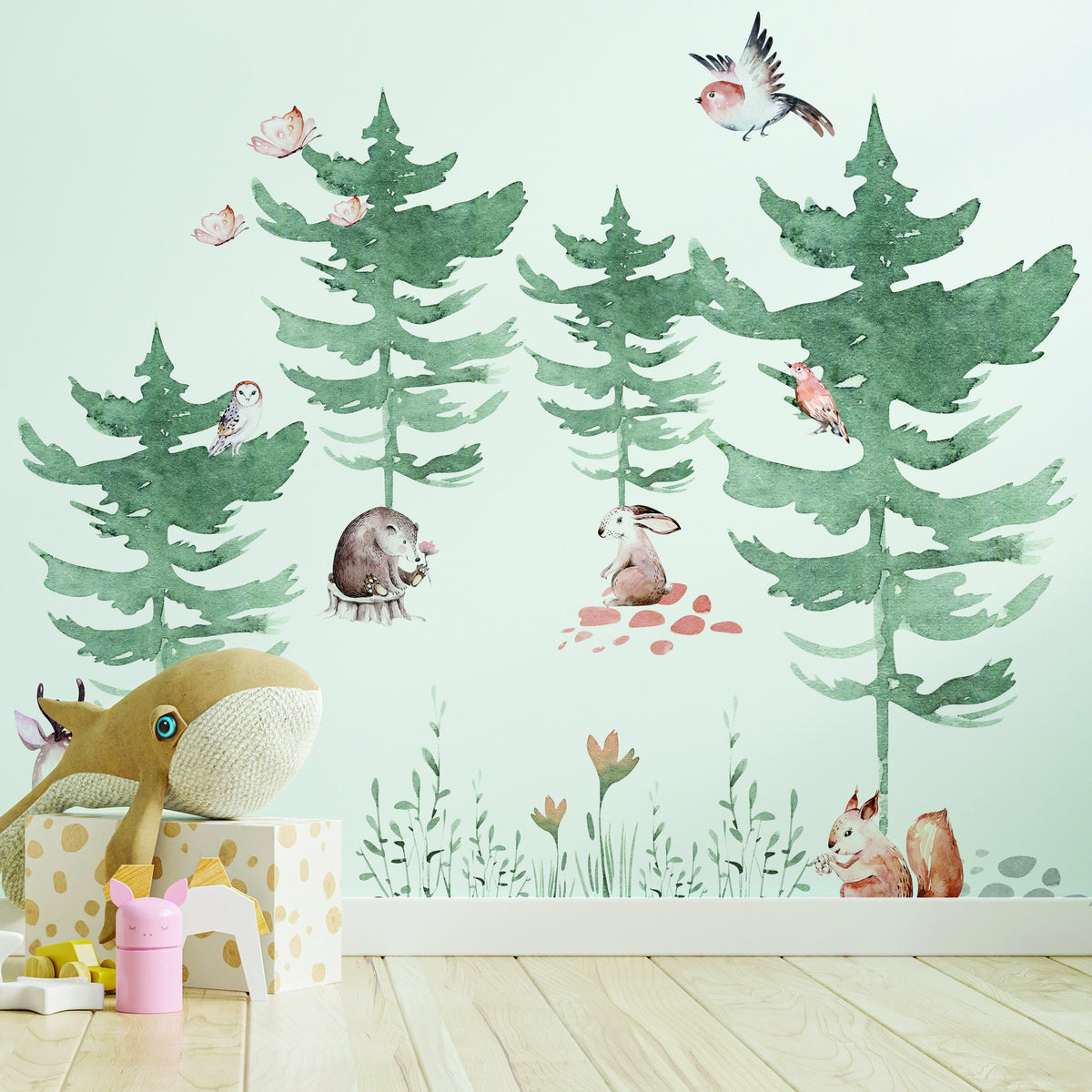 Product gallery view of Forest Animals and Trees Wall Decal for Kids Room.