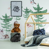 Product presentation view of Forest Animals and Trees Wall Decal for Kids Room.