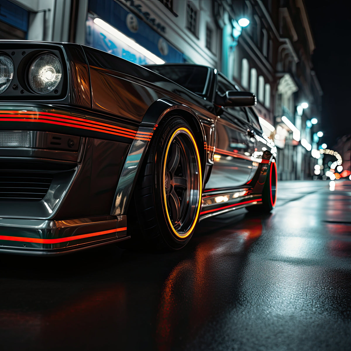 Product gallery view of Car Body Vinyl Thin Line Stickers.