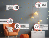 200 Piece Star Wall Decal Set featuring 200 individual vinyl decals in the colour you select