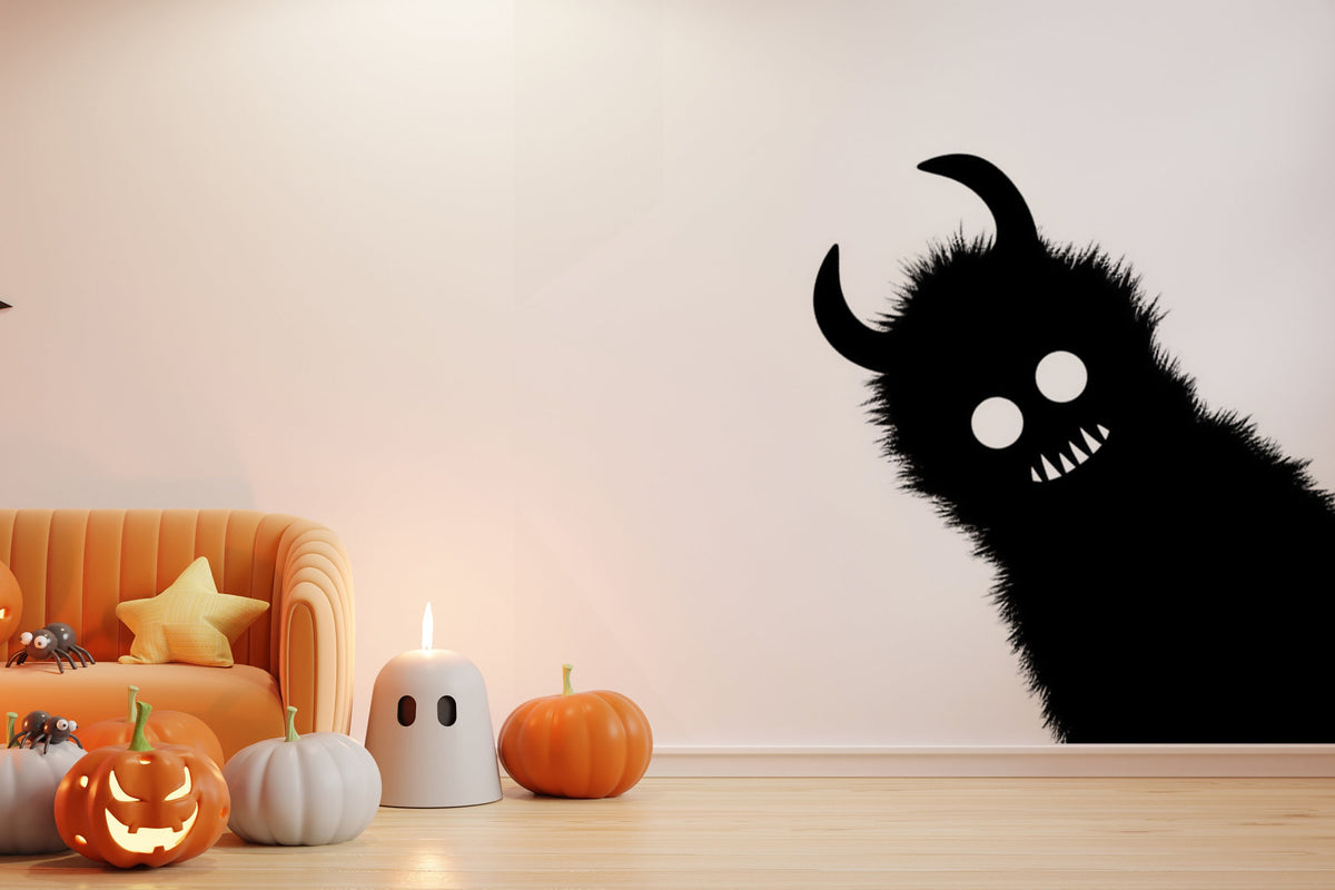 Dreadful monster silhouette for holiday decor