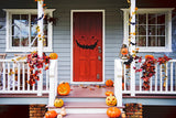 Eerie Monster Smile Door Decal for Halloween