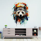 Safari-themed nursery with cute panda sticker