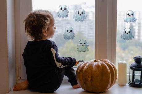 Frosted Ghost Silhouette Translucent Window Decal.