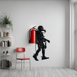 Scuba Diver Wall Sticker - Fire Extinguisher Deep Dive Silhouette
